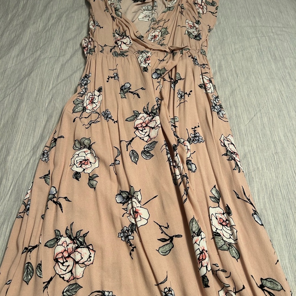 Suzanne Betro High Low Dress - Cream and Black Floral